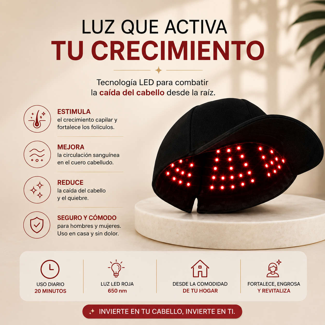 Gorra De Terapia LED